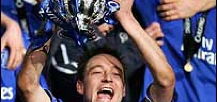 Terry with Carling Cup