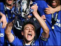 Terry with Carling Cup