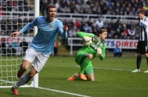 Dzeko scores against Newcastle