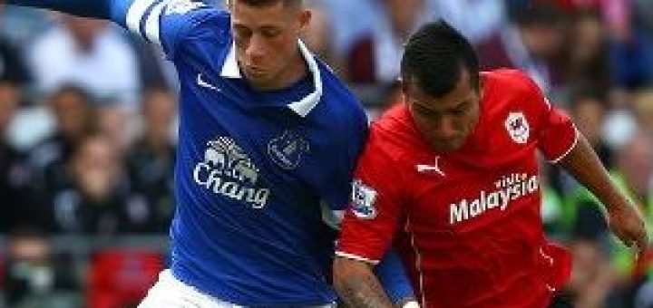 Everton's Ross Barkley and Cardiff's Gary Medel