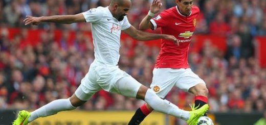 Leroy Fer challenges Angel Di Maria