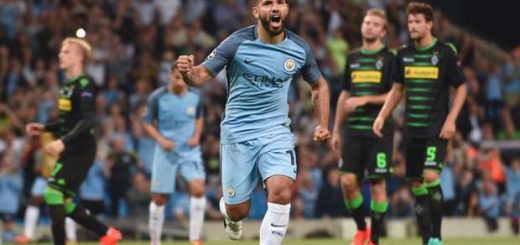 Sergio Aguero Vs Gladbach