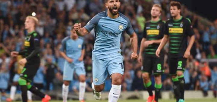 Sergio Aguero Vs Gladbach