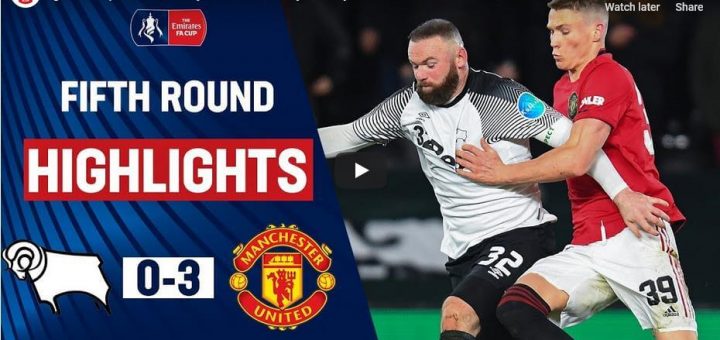 Derby County 0-3 Manchester United