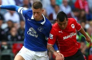 Everton's Ross Barkley and Cardiff's Gary Medel