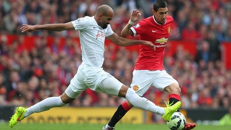 Leroy Fer challenges Angel Di Maria