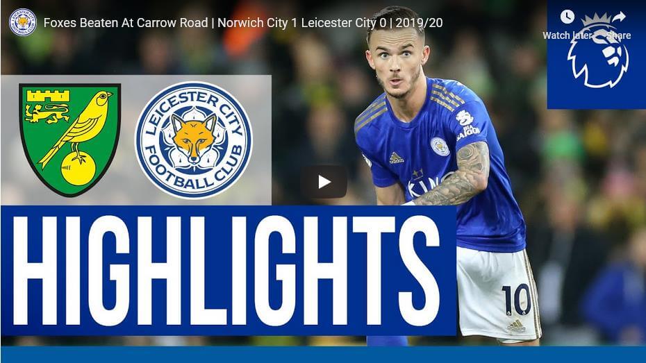 Norwich 1-0 Leicester